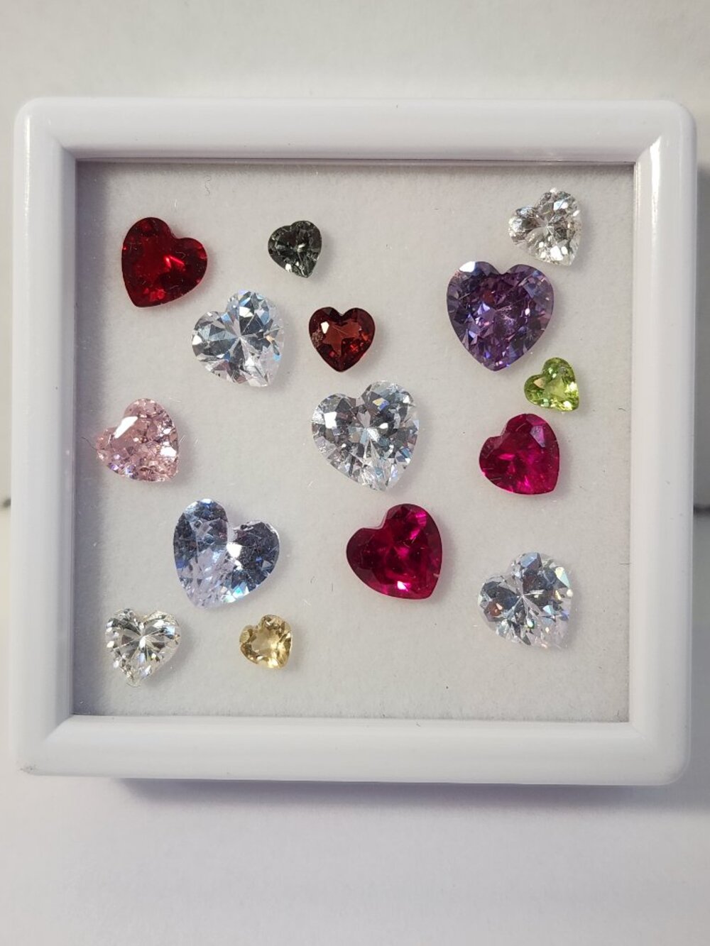 Mixed Heart-Cut Estate Gemstone Parcel – 15 Loose Stones